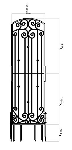 H Potter Garden Trellis For Climbing Plants Vertical Wrought Iron Panels Metal Scroll Wall Trellises Large 8 Foot Decorative Screen #TOP1