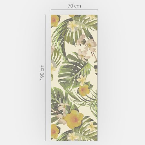 Vinilo impermeable de 70x190 cm resistente a rayones con diseño de plantas tropicales para cocina 5