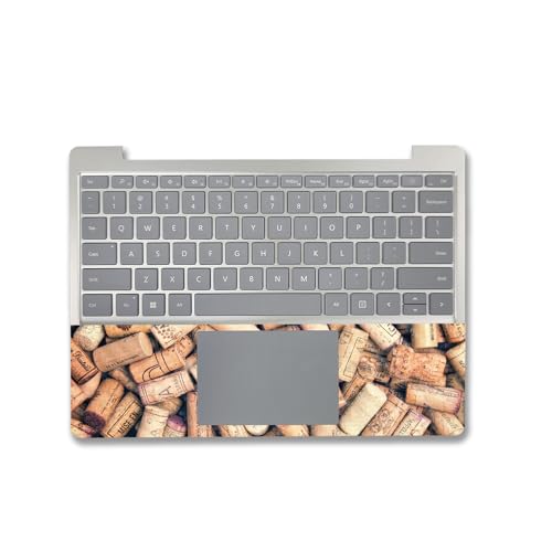 Image of MightySkins Carbon Fiber Skin Compatible with Microsoft Surface Laptop Go 3 (2023) Full Wrap Kit - Corks | Protective, Durable Textured Carbon Fiber Finish | Made in The USA