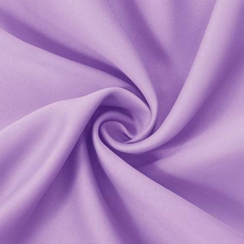 Image of LEMOMO Lavender Blackout Curtains 66 x 63 Inch Length /Set of 2 Curtain Panels /Thermal Insulated Room Darkening Blackout Curtains for Bedroom