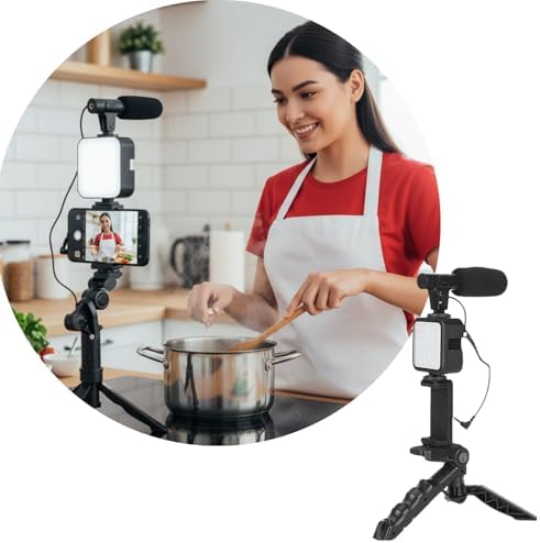 STYD Kit Profissional para Gravação de Vídeos com Tripé, Microfon...