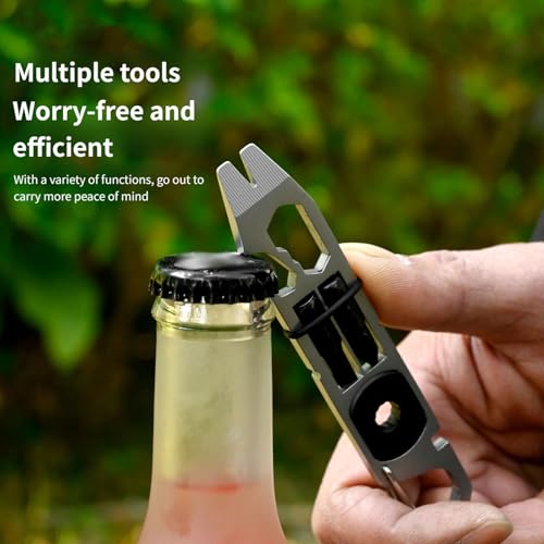 Décapsuleur multi-usages avec clip pour le camping et la randonnée