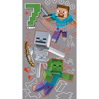 MINECRAFT BIRTHDAY CARD AGE 7 HAPPY 7TH BIRTHDAY CARD