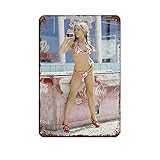 Schauspieler Carmen Electra 4 Retro Poster Metall Blechschild Chic Art Retro Eisen Malerei Bar Menschen Höhle Cafe Familie Garage Poster Wanddekoration 20 × 30 cm