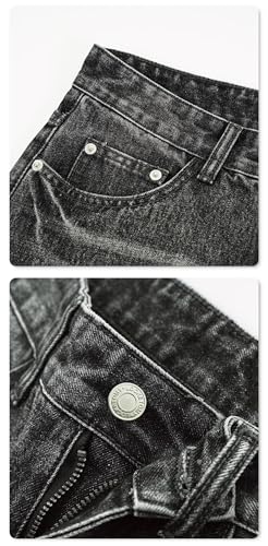 Men's High Street Vintage Loose Casual Jeans Classic Distressed High Waist Straight Jeans3