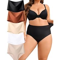 ALL OF SHE Pack de 5 Braguitas de Cintura Alta para Mujer sin