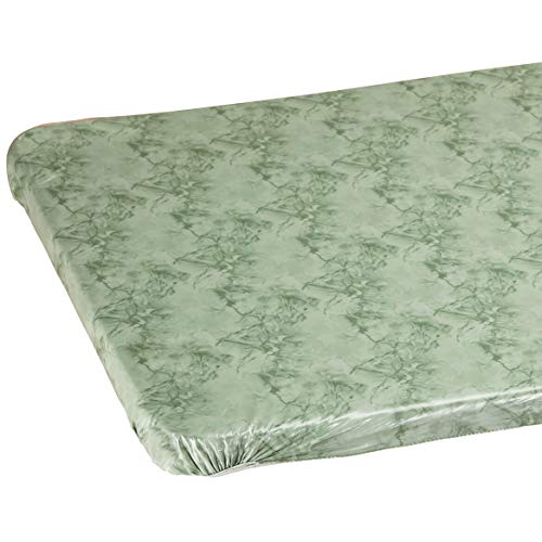 Fox Valley Traders Marble Vinyl Elasticized Banquet Table Cover 48