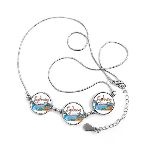 Collier Opéra de Sydney pendentif aquarelle idéal comme cadeau pour voyageuse