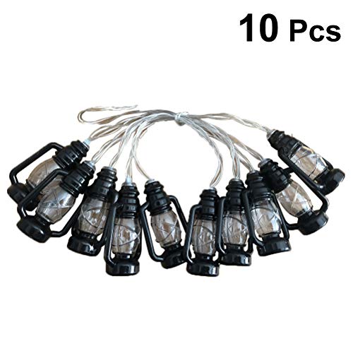 BESTOYARD 2 metros, 10 LEDs, lâmpada de querosene de LED de Halloween, lanternas retrô, formato de p