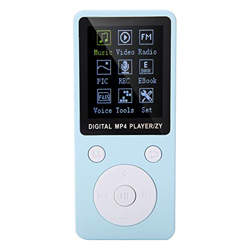 Annadue Reproductor MP4 portátil de 32 GB - Reproductor Multimedia MP3 MP4 con Ranura para Tarjeta TF, Reproductor de Libros electrónicos/Video/Radio/música con Auriculares(Azul)