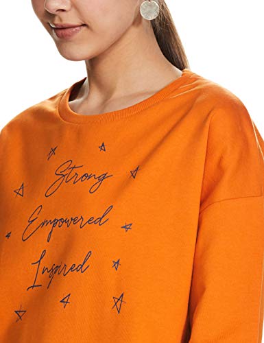 Image of Amazon Brand - Symbol Women's Cotton Blend Round Neck Regular Fit Sweatshirt (Pullover)