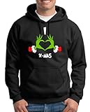 Photo Gallery tshirt-people i love x-mas felpa con cappuccio unisex, nero , m Photo Gallery tshirt-people i love x-mas felpa con cappuccio unisex, nero , m
