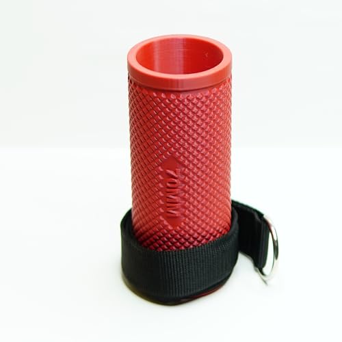 Image of Armwrestling Multispinner Training Handle with Strap, Red Textured Grip (70 mm)