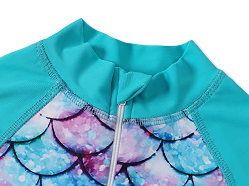 Image of Girls Swimwear Rash Guard One Piece Swimsuit Kids Bathing Suit Sunsuit
