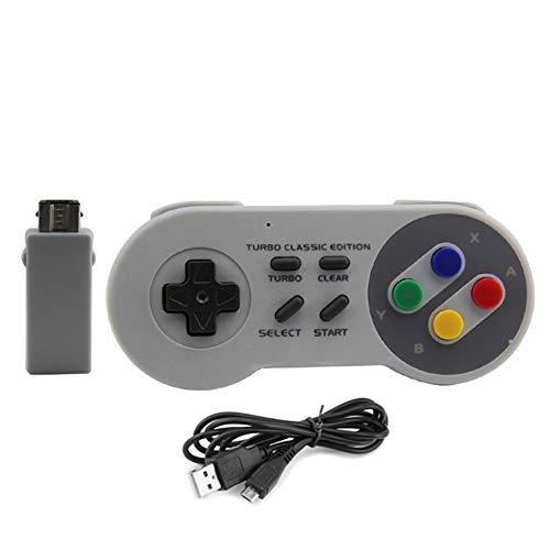 Forart Wireless Game Controller Gamepad Mini Console 2.4G Game Handle Supporting for NES/SNES/Wii
