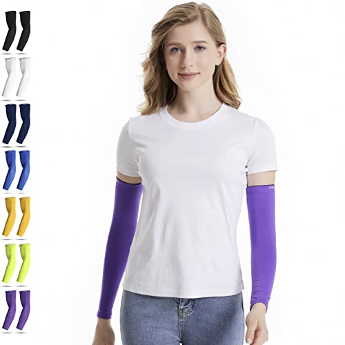 Hirui Cooling Arm Compression Sleeves For Men Women Youth Kids, Uv Protection 20-30Mmhg Support, Great For Running Cycling Basketball Golf Tattoo Cover, Breathable Moisture-Wicking (Purple, 2X-Large) #TOP9