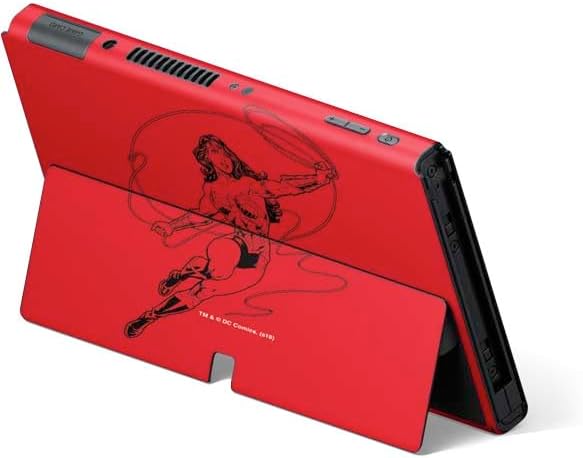 Skinit Decal Gaming Skin Compatible with Nintendo Switch OLED (2021) - Officially Licensed DC Comics Wonder Woman Comic Pop Design