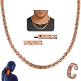 Vicmag Copper Magnetic Necklace for Women Men - Ultra Strength Magnets-99.9% Solid Pure Copper Ring Necklace for Neck Gift