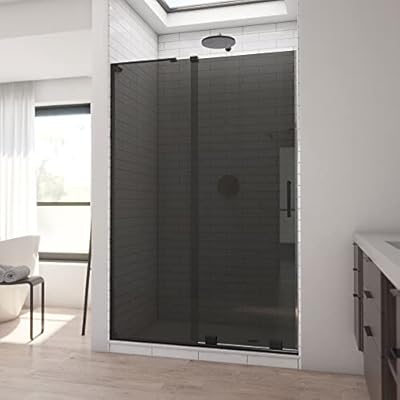 DreamLine Mirage-X 44-48 in. W x 72 in. H Frameless Sliding Shower Door in Matte Black
