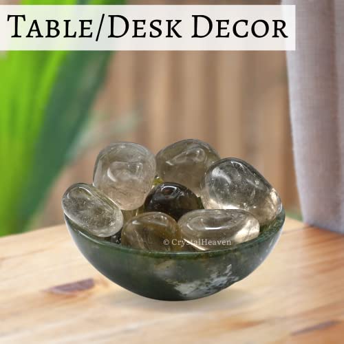 Image of Certified Smoky Quartz Crystal Healing Tumbled Stone, Natural Polished Crystals for DIY Crafts, Manifestation, Meditation, Pooja Feng Shui and Reiki Healing (30 Grams)