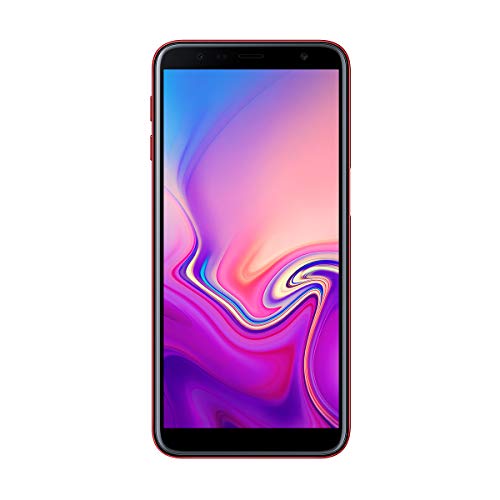 Samsung Galaxy J6+ Smartphone de 6', Quad Core 1.4 GHz, RAM de 3 GB, Memoria de 32 GB, cámara de 13+5 MP, Android, Color Rojo