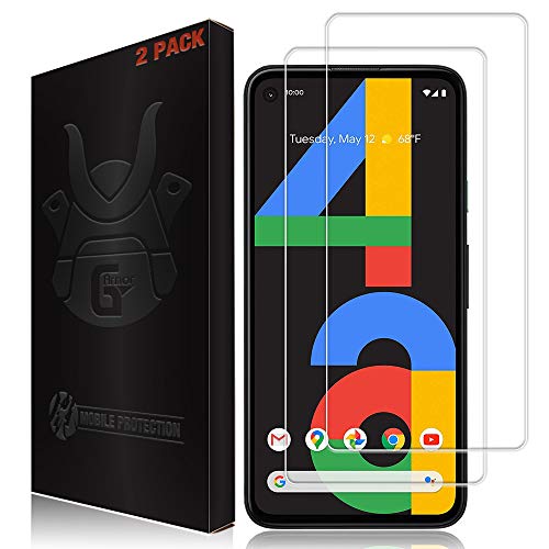 G-Armor Glass Screen Protector for Google Pixel 4A (2 Pack) - Ultra Clear Tempered Glass Protective Screen Cover, Phone Case Friendly