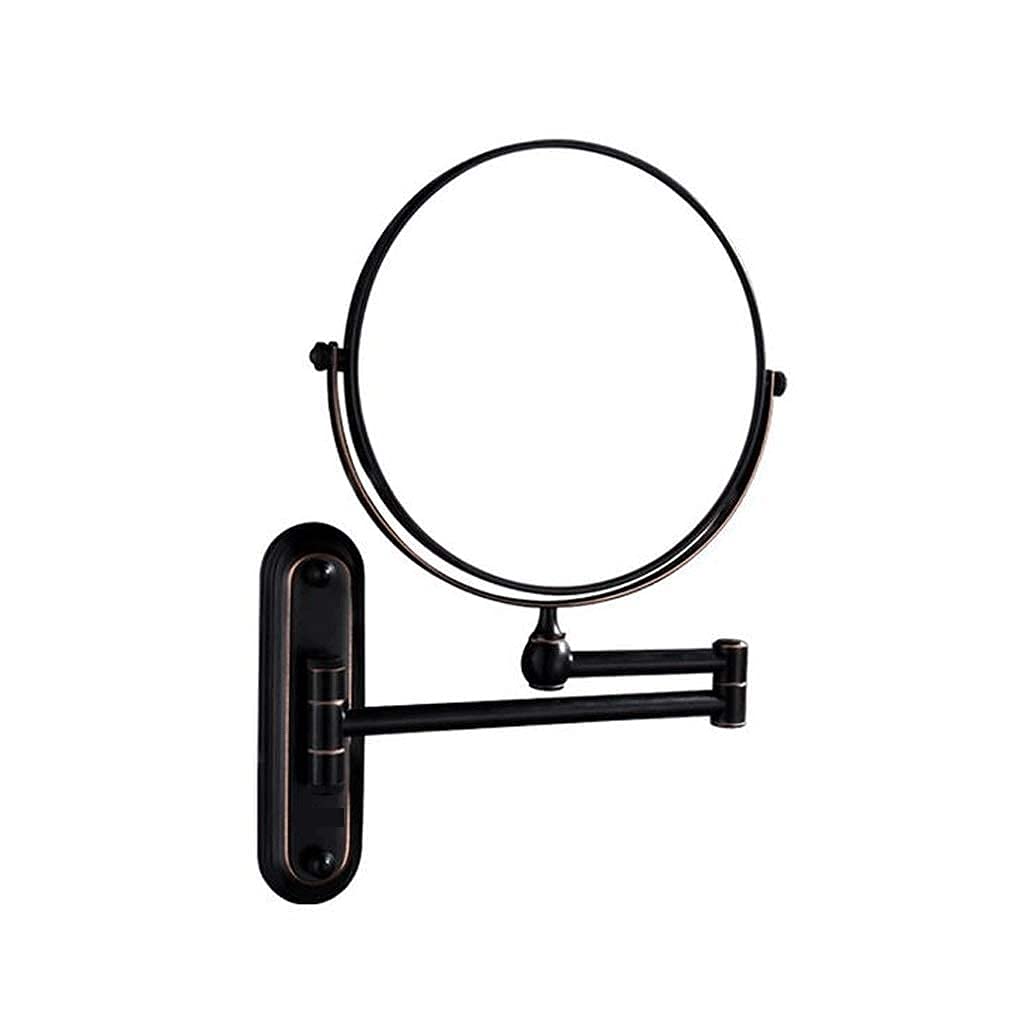 CFGJerWR Wall-mounted cosmetic mirror, 360° Rotating Double-Sided Vanity Mirror - Wall Mounted Makeup with 7X Magnification(7x)