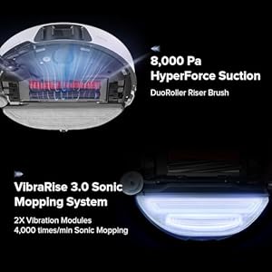 roborock S8 Max Ultra Robot Vacuum and Mop, All-in-One Dock, PreciSense LiDAR Navigation, Smart Dirt Detection, Self-Emptying, 8000Pa Suction for Various Floors, 20mm Auto Lifting for Carpet, White roborock S8 Max Ultra Robot Vacuum and Mop All in One Dock PreciSense LiDAR Navigation Smart Dirt Detection Self Emptying 8000Pa Suction for Various Floors 20mm Auto Lifting for Carpet White