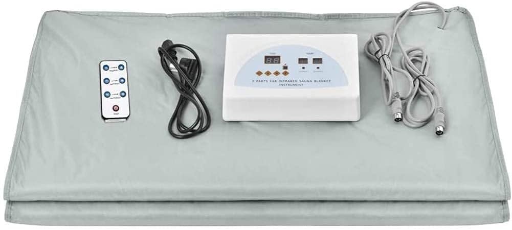 Sauna Termica Digitale aggiornata Coperta Dimagrante Perdita di Peso Macchina Professionale for la Terapia della disintossicazione (Argento)