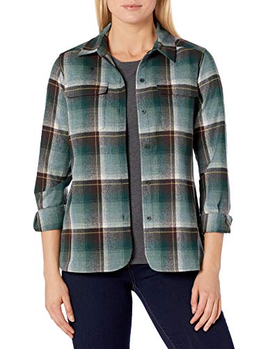 Pendleton Women's Board Shirt, Green/Blue Ombre, SM