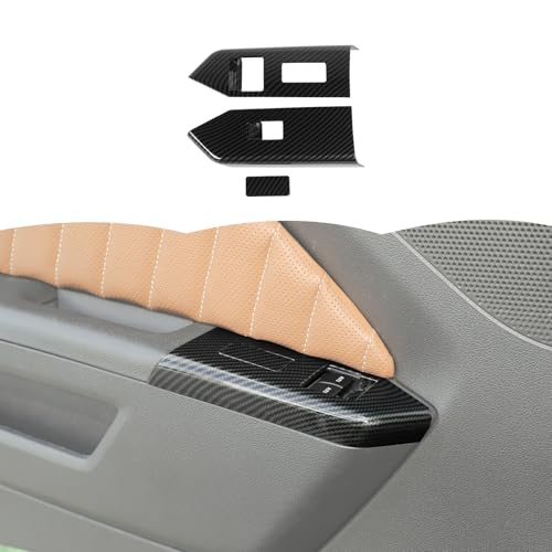 Panneau interrupteur lève-vitre masquer rayures Ford Mustang 2010-2014 style carbone