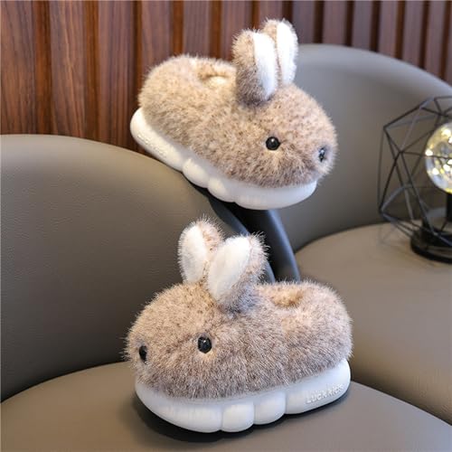 Image of Cute Women's Rabbit Slippers - Warm & Plush, Cartoon Design, Perfect for Winter & Indoor /Outdoor Use