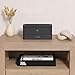 ROTHWELL 4 Slot Leather Watch Box with Valet Drawer - Luxury Case Display Jewelry Organizer, Locking Display Case Holder with Real Glass Top - Watch Box Organizer for Men & Women (Carbon)