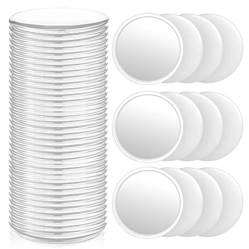 Blulu 36 Pcs Compact Mirror Bulk Mini Mirrors For Purse Round Small Makeup Pocket Mirror Makeup Glass Mirror Portable Personal Mirror For Women Girls Gifts Travel Daily Use, 2.76 Inch (White) #TOP11
