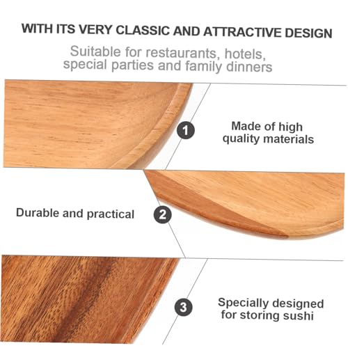 Plato Irregular de Madera Japonesa para Sushi miniatura 4