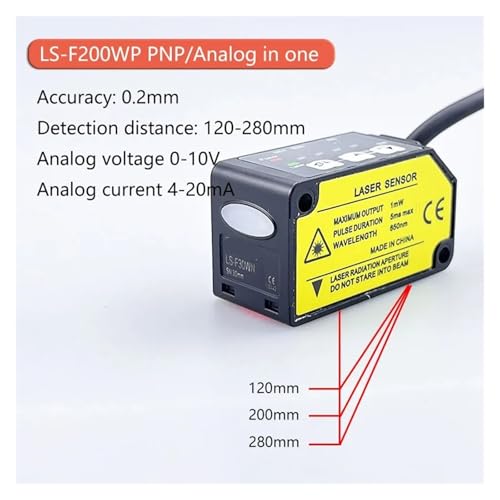 Capteur de déplacement LS-F200WP pour mesure précise et commutation analogique