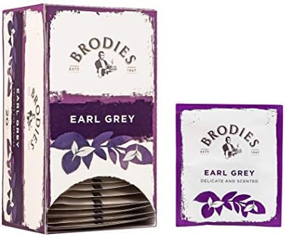 Brodies - Earl Grey Tea: Refreshing Drink with an Elegant Taste of Citrus - 20 bags