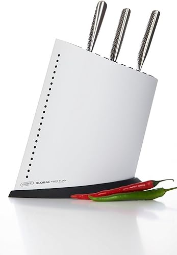 Miniatura 3 de Global GKB-52CW, bloque de cuchillos de 10 ranuras, color blanco