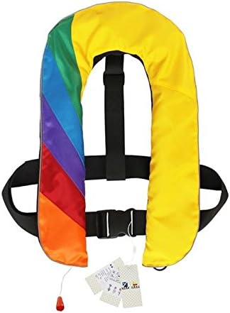Premium Quality Automatic/Manual Inflatable Life Jacket Lifejacket PFD Life Vest Inflate Survival Aid Lifesaving PFD Rainbow New
