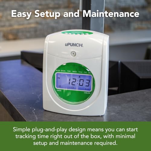 image for uPunch HN1500 Starter Time Clock Bundle for Small Business: Employee P
