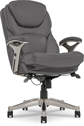 Serta Works Executive Office Chair With Back In Motion Technology, Opportunity Gray Bonded Leather #TOP28