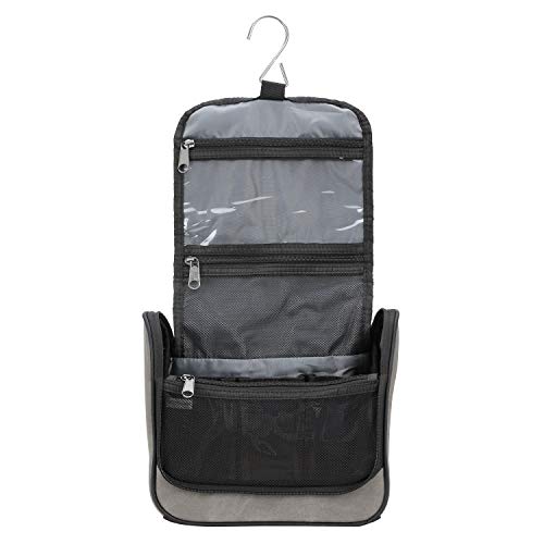 Lewis-N-Clark-Brushed-Twill-Hanging-Toiletry-Kit-Bag-for-Travel-Accessories-Shampoo-Cosmetics-Personal-Items-Gray-OneSize