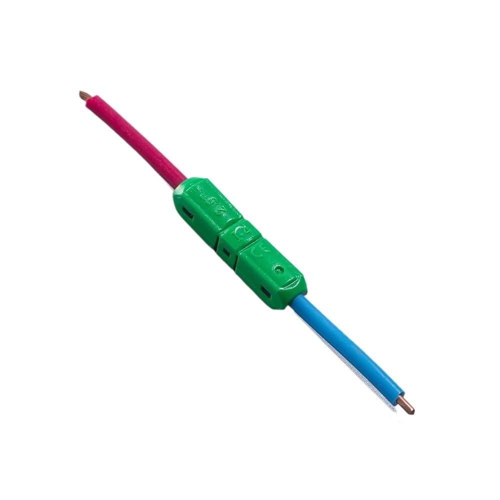 Conectores de Cable eléctrico de una vía, conexión Recta, Empalme rápido, 14 AWG, 2,5 mm², sin pelar Cables, 100 Unidades