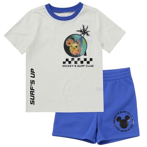 Image of Disney Mickey Mouse Lenticular Outfit for Boys, Toddler and Little Kids Clothes, T-Shirt and Shorts Set