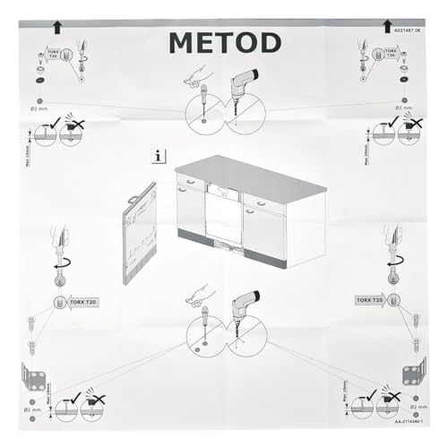 easyPART Kompatibel/Ersatz für Electrolux 140021487032 Einbauschablone METOD Whirlpool für IKEA Geschirrspüler