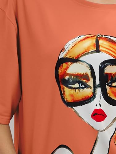 Image of HELLCAT Beige Printed Loose Fit Crew-Neck Crop T-Shirt for Women