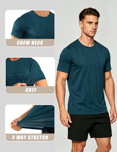 Image of APTRO Men's Workout Shirts Quick Dry Athletic Gym T-Shirts - Moisture Wicking Short Sleeve Performance Running Tees for Men