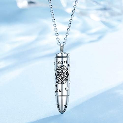 EUDORA Harmony Ball Cremation Necklace for Women Men, 925 Sterling Silver Personalized CZ Tree of Life Urns Necklace Angel Wings Urn Pendant for Human Pets Ashes Memorial Jewelry Keepsake, 18inches