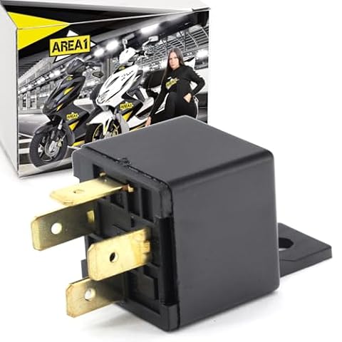 Area1 Przekaźnik rozruchowy do 50 ccm 2T kompatybilny z Yamaha Jog Neos BWS Slider TZR Why, pasuje do Rieju MRT RS2 SMX SD MBK Booster MachG Ovetto Stunt X-ower, Nova Motors Sport Energy F35 GT