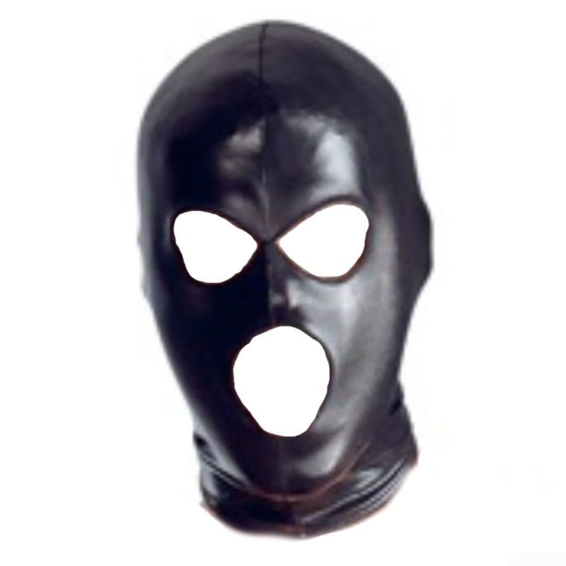 Carnival Black Hood 3 Holes Wetlook Material Unisex Design